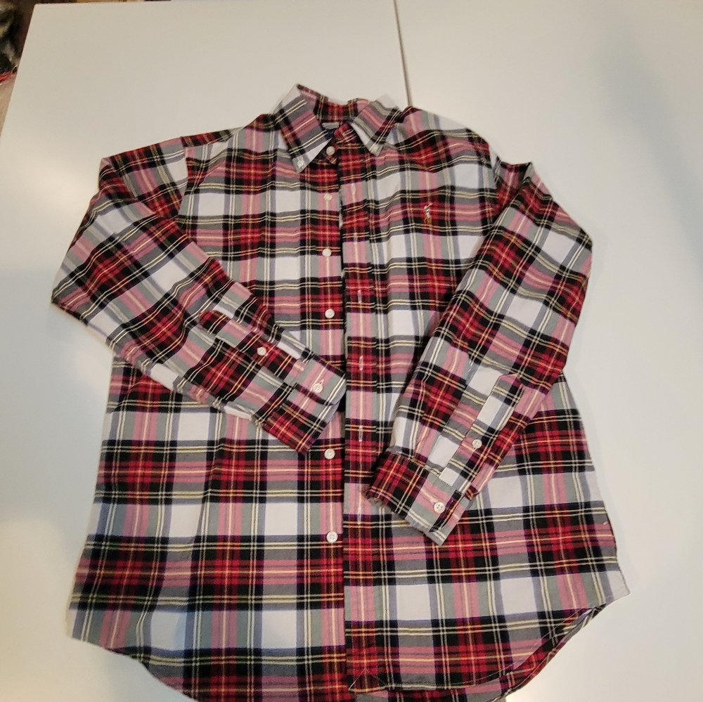 Ralph Lauren Polo Medium Button Up Red Blue